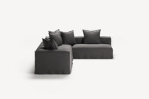 NOMAD - 5 Seat corner with open end - Right - Brushed Cotton Dark Gray