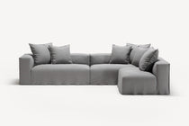 NOMAD - 5 Seat corner with open end - Right - Brushed Cotton Light Gray
