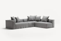 NOMAD - 5 Seat corner with open end - Right - Brushed Cotton Light Gray