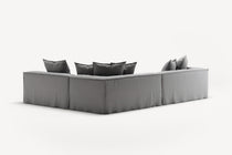 NOMAD - 5 Seat corner with open end - Right - Brushed Cotton Light Gray