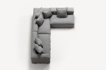 NOMAD - 5 Seat corner with open end - Right - Brushed Cotton Light Gray