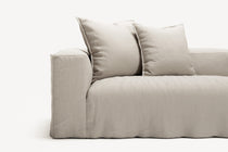 NOMAD - 5 Seat corner with open end - Right - Pure Linen Off-White