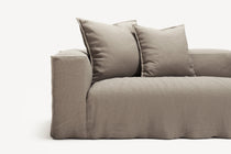 NOMAD - 5 Seat corner with open end - Right - Pure Linen Pale Gray