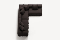 NOMAD - 5 Seat corner with open end - Right - Pure Linen Truffle Brown