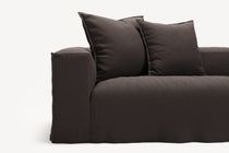 NOMAD - 5 Seat corner with open end - Right - Pure Linen Truffle Brown