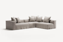 NOMAD - 5 Seat corner with open end - Right - Textured Blend Beige