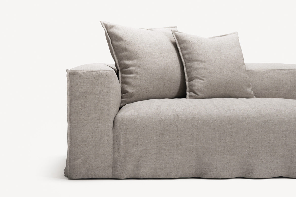 NOMAD - 5 Seat corner with open end - Right - Textured Blend Beige