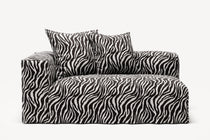NOMAD - 2 Seat - Left - Chenille Jacquard Zebra Black White