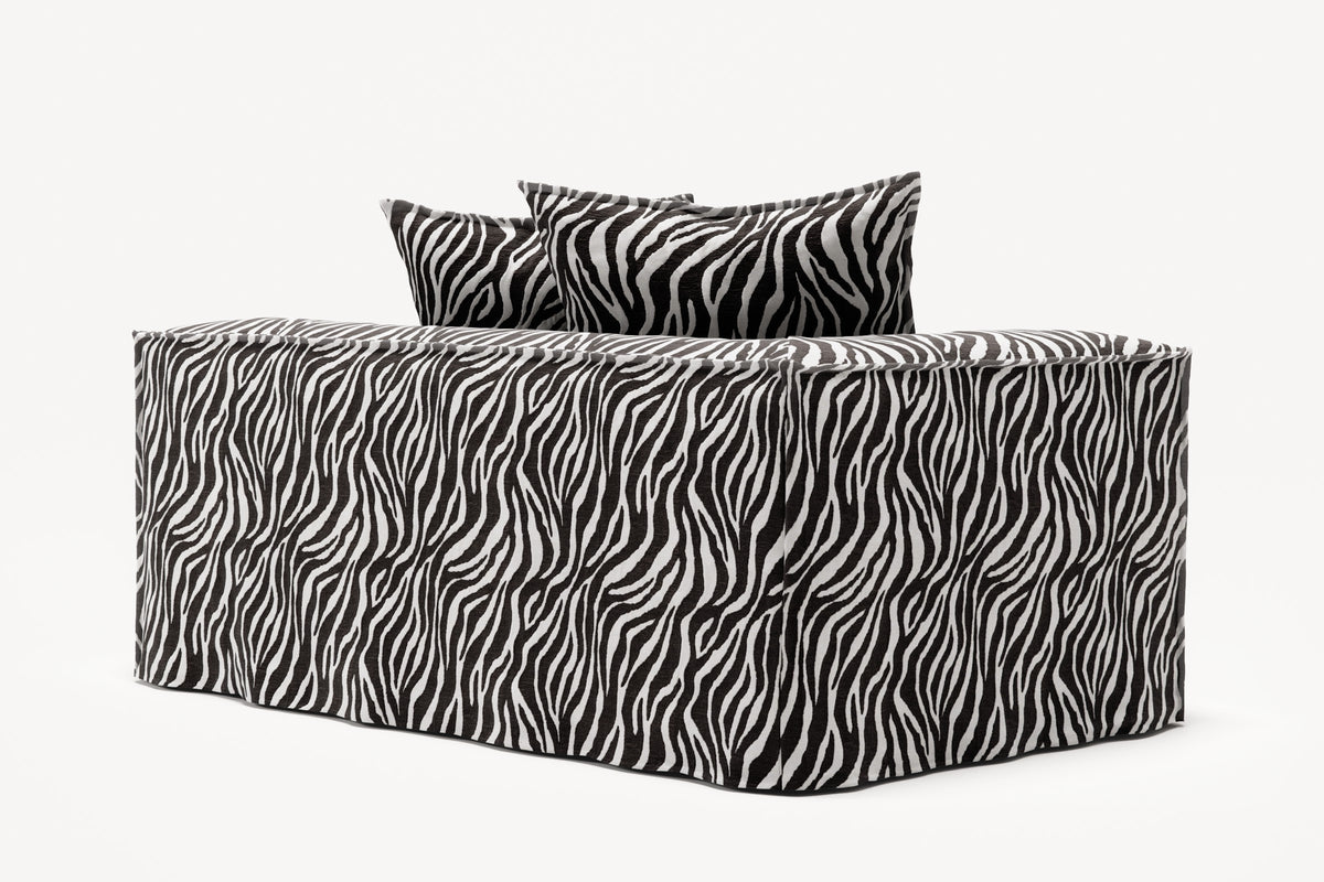 NOMAD - 2 Seat - Left - Chenille Jacquard Zebra Black White