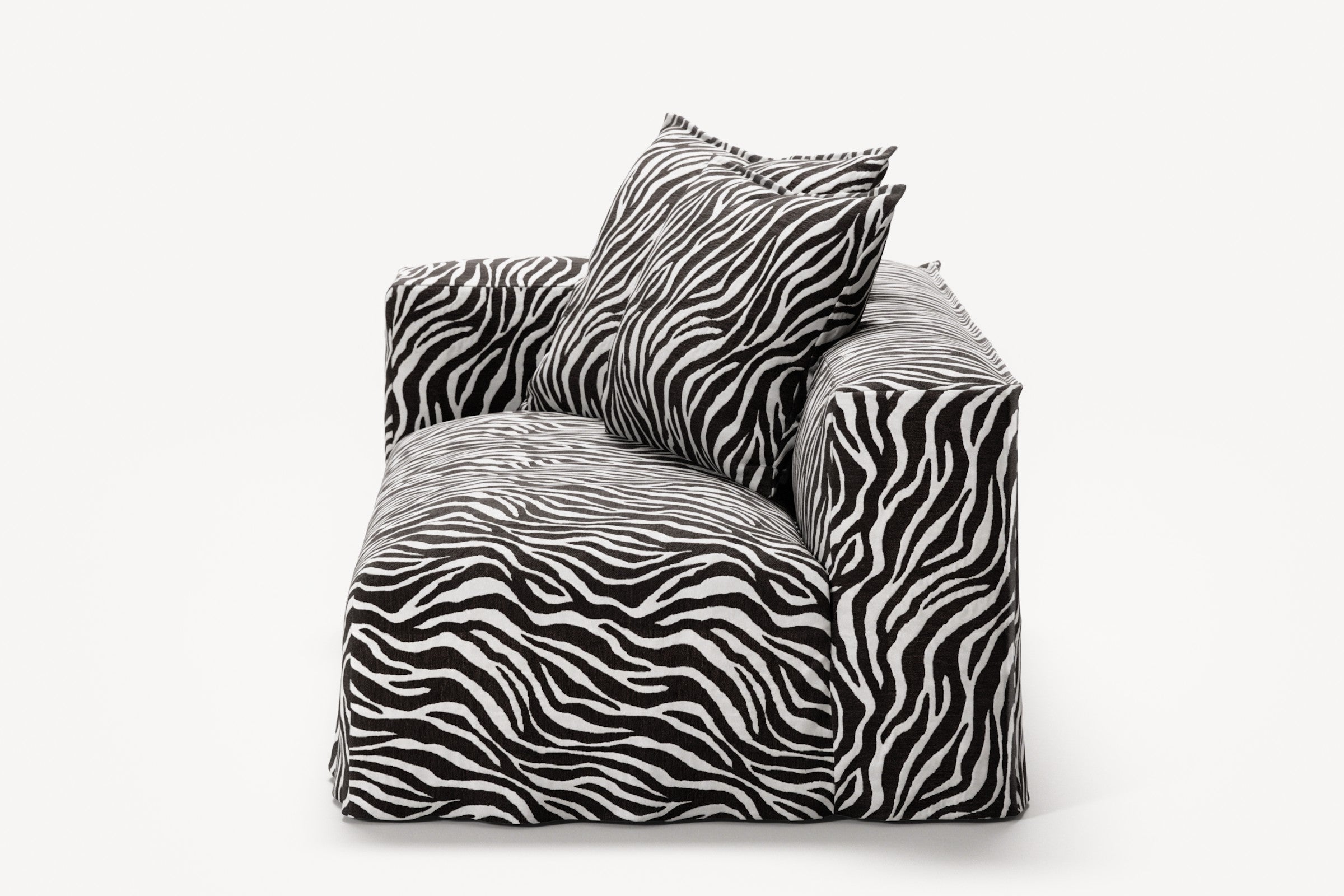 NOMAD - 2 Seat - Left - Chenille Jacquard Zebra Black White