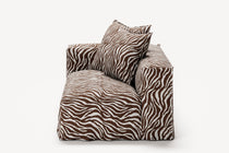 NOMAD - 2 Seat - Left - Chenille Jacquard Zebra Brown White