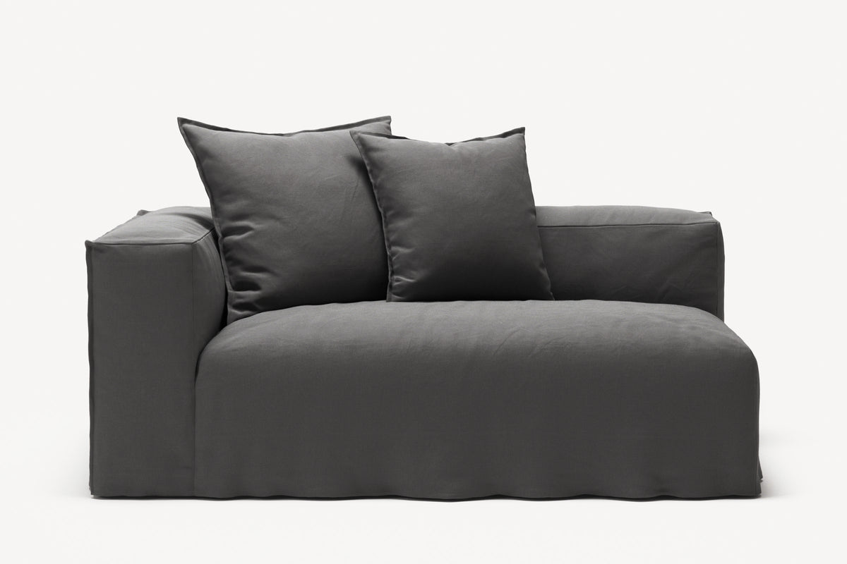 NOMAD - 2 Seat - Left - Brushed Cotton Dark Gray