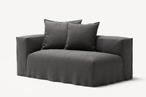 NOMAD - 2 Seat - Left - Brushed Cotton Dark Gray