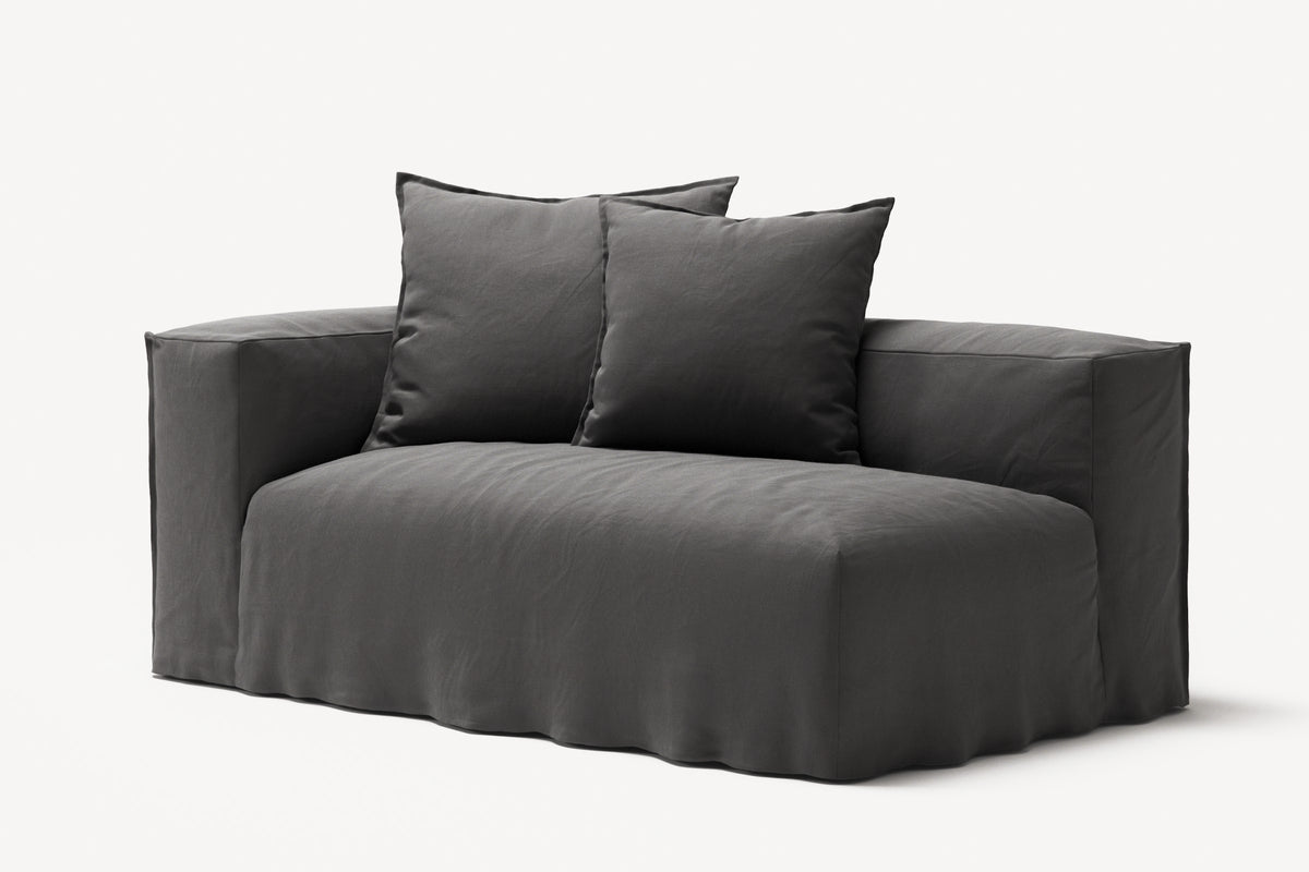 NOMAD - 2 Seat - Left - Brushed Cotton Dark Gray