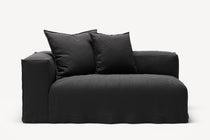 NOMAD - 2 Seat - Left - Pure Linen Dark Charcoal