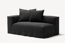 NOMAD - 2 Seat - Left - Pure Linen Dark Charcoal
