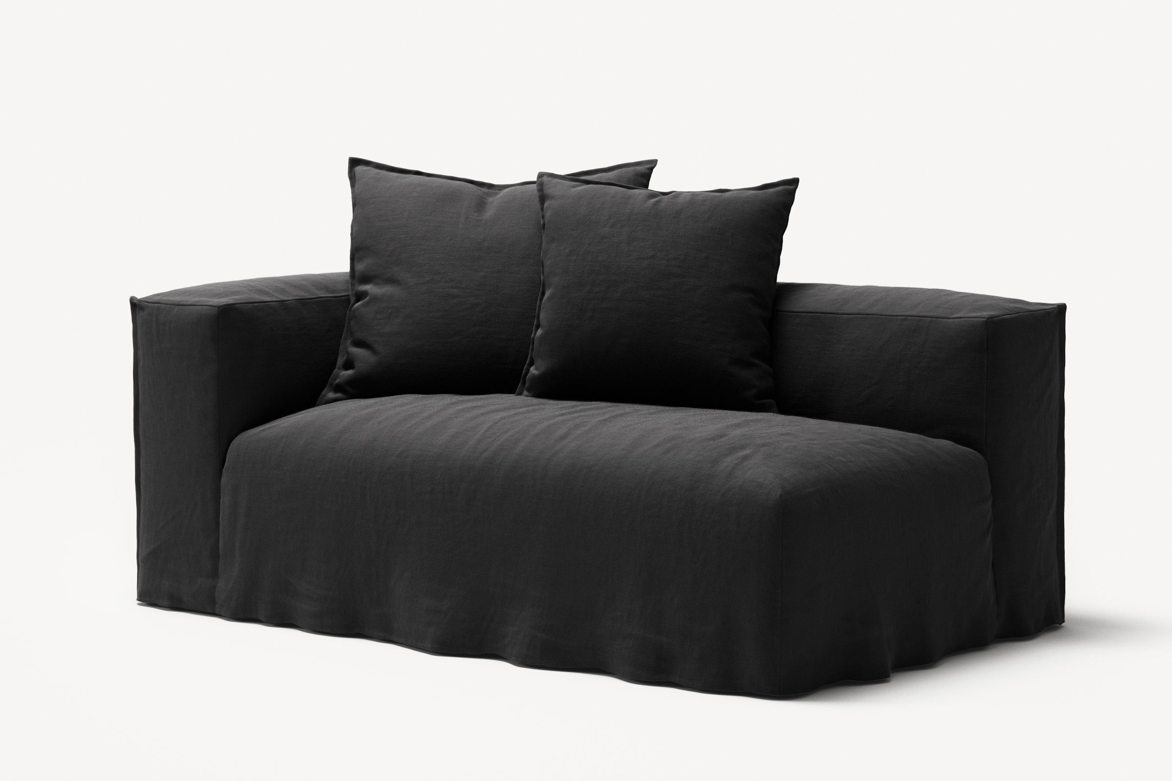 NOMAD - 2 Seat - Left - Pure Linen Dark Charcoal