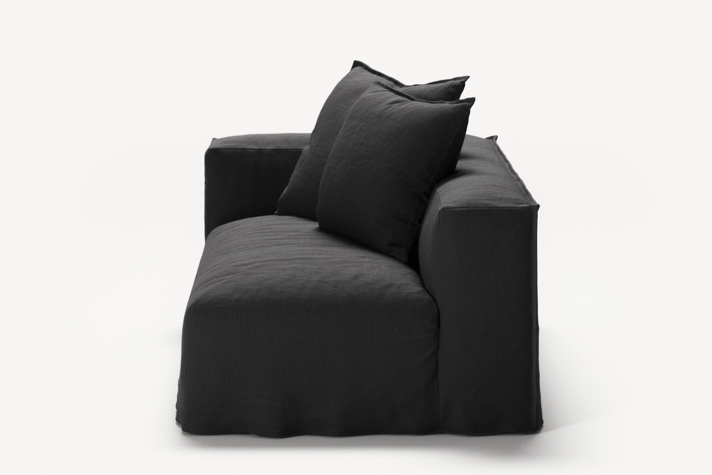 NOMAD - 2 Seat - Left - Pure Linen Dark Charcoal