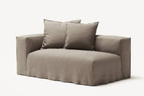 NOMAD - 2 Seat - Left - Pure Linen Pale Gray