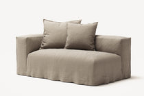 NOMAD - 2 Seat - Left - Pure Linen Sandy Beige