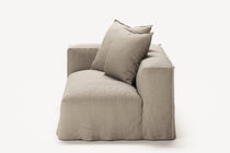 NOMAD - 2 Seat - Left - Pure Linen Sandy Beige