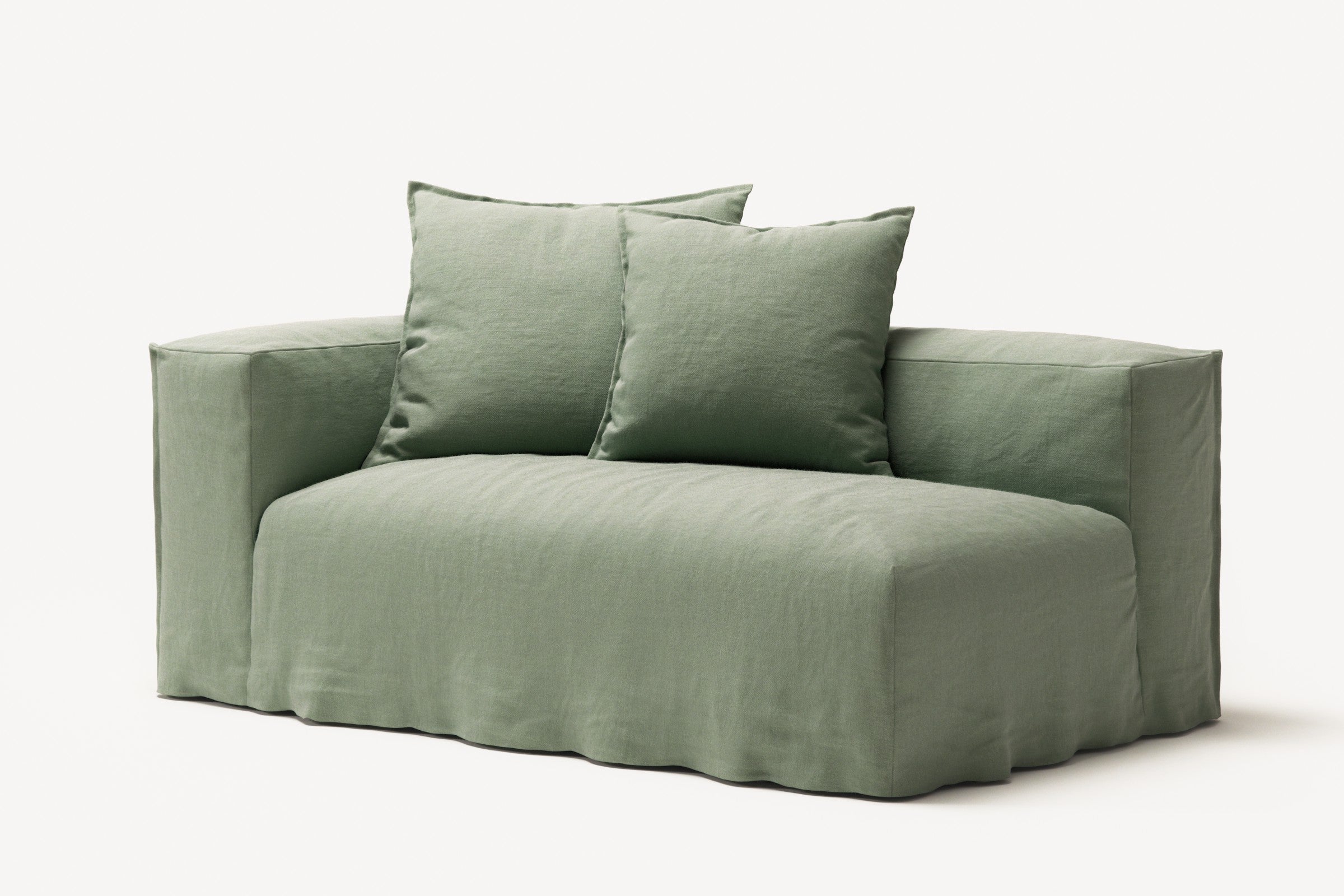 NOMAD - 2 Seat - Left - Pure Linen Vivid Green