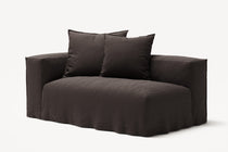 NOMAD - 2 Seat - Left - Pure Linen Truffle Brown