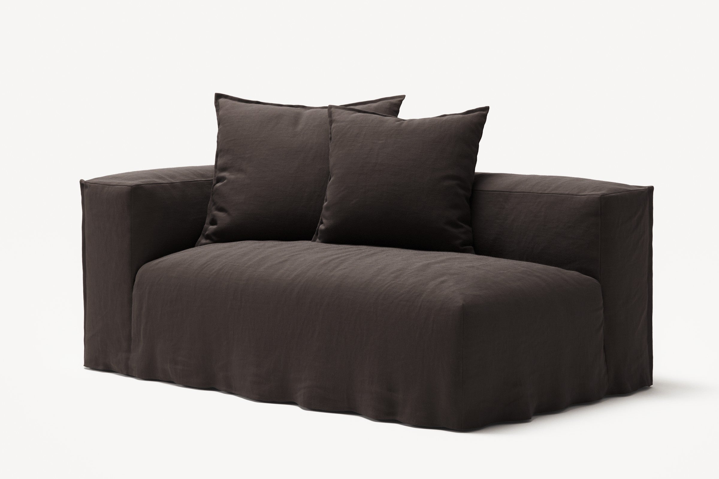 NOMAD - 2 Seat - Left - Pure Linen Truffle Brown