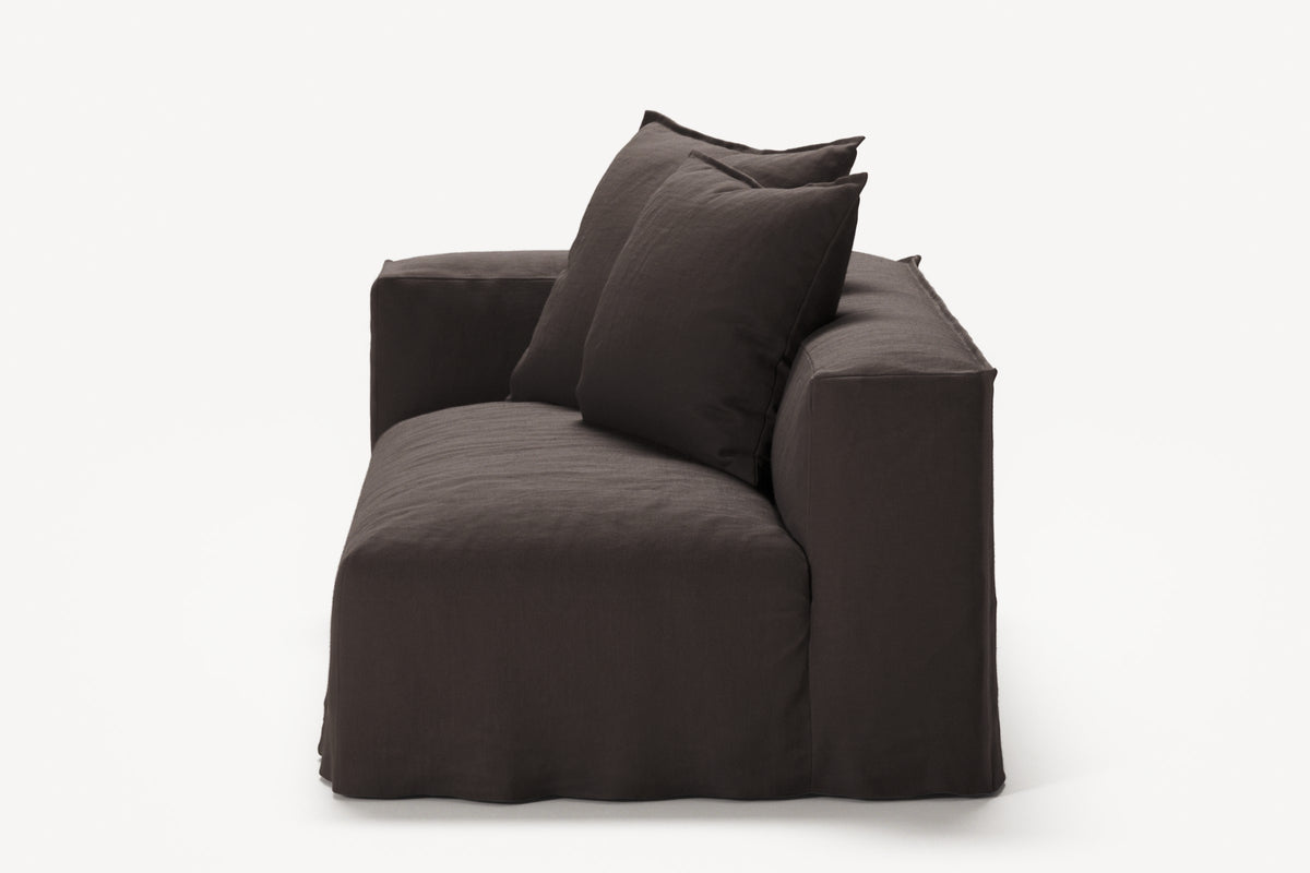 NOMAD - 2 Seat - Left - Pure Linen Truffle Brown