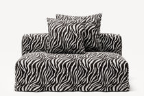NOMAD - Seat - Chenille Jacquard Zebra Black White