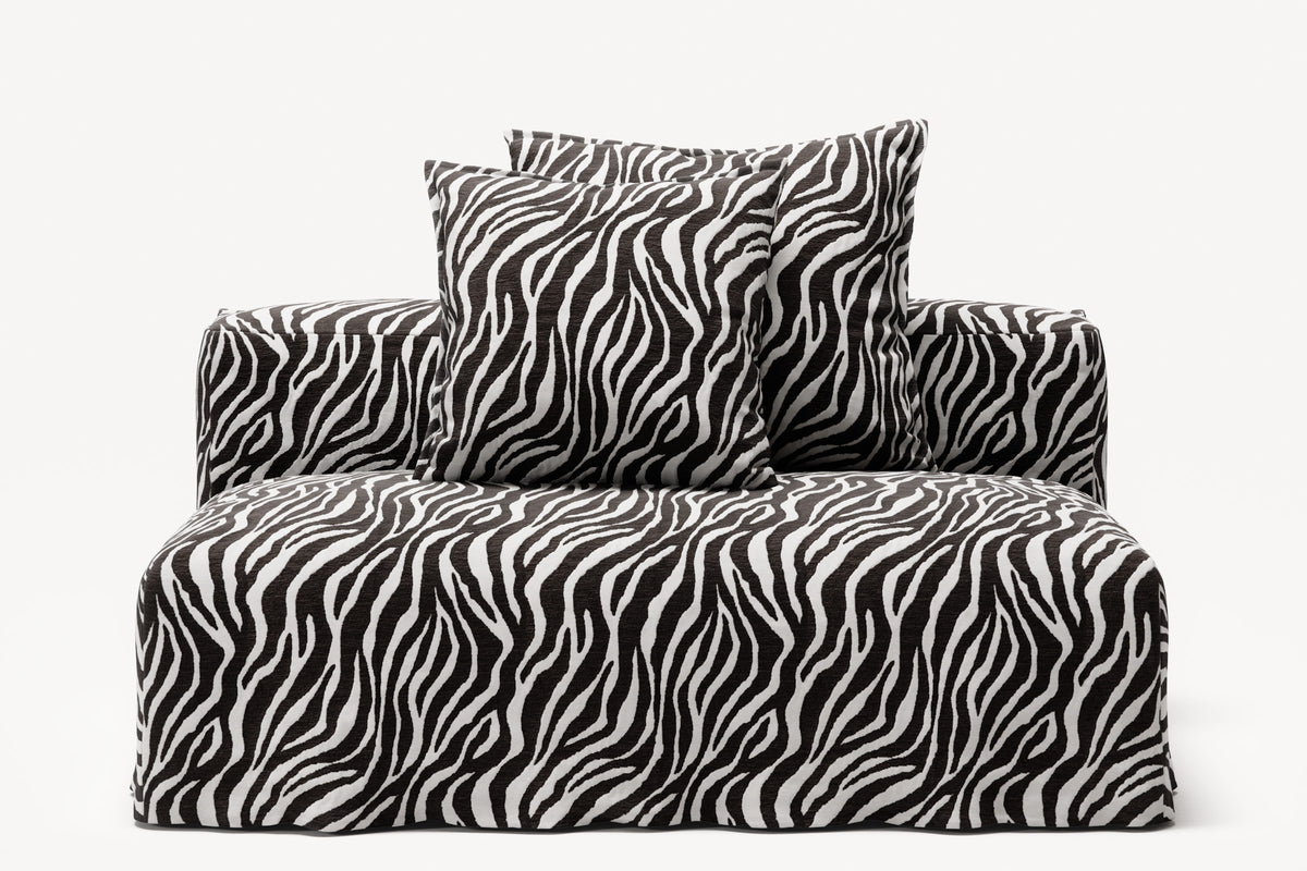 NOMAD - Seat - Chenille Jacquard Zebra Black White