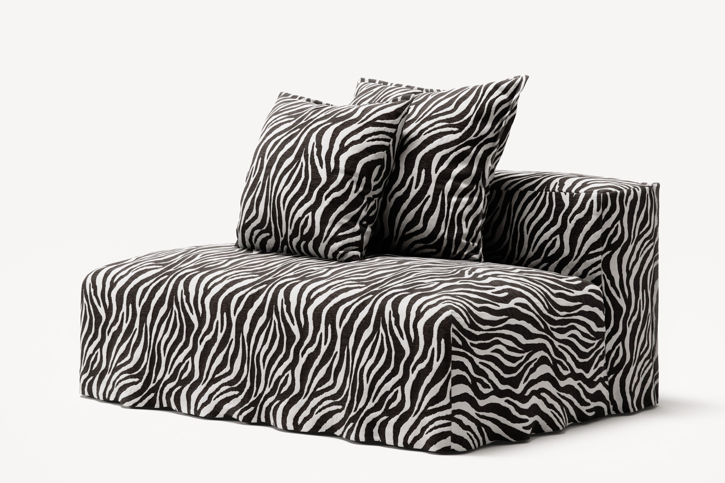 NOMAD - Seat - Chenille Jacquard Zebra Black White