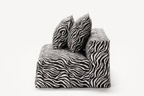 NOMAD - Seat - Chenille Jacquard Zebra Black White
