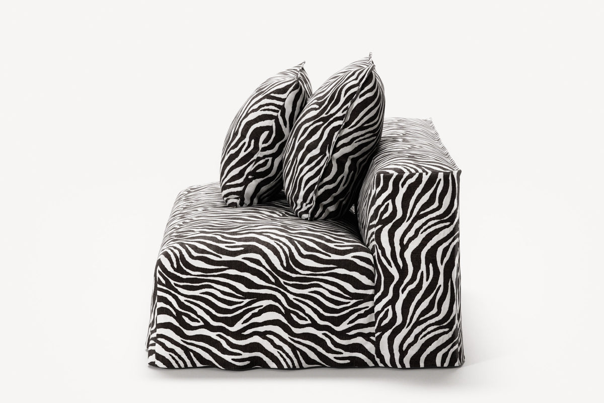 NOMAD - Seat - Chenille Jacquard Zebra Black White