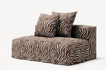 NOMAD - Seat - Chenille Jacquard Zebra Brown White