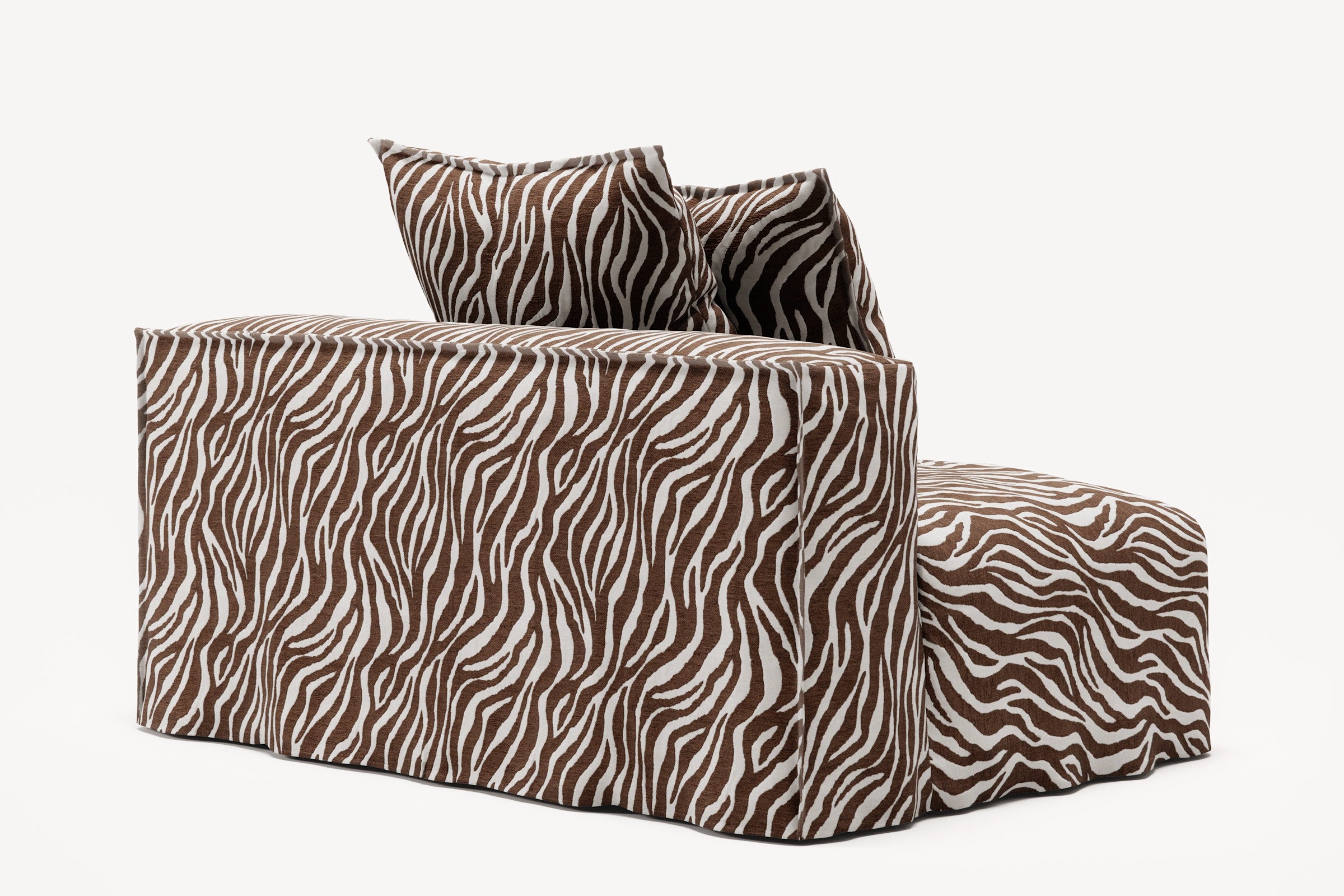 NOMAD - Seat - Chenille Jacquard Zebra Brown White
