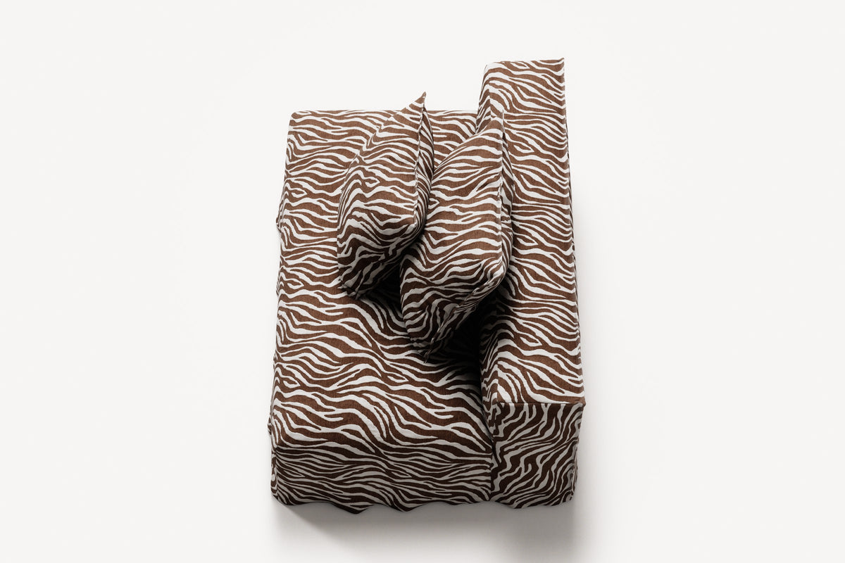 NOMAD - Seat - Chenille Jacquard Zebra Brown White