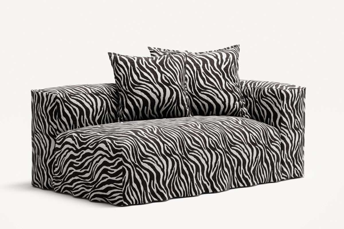 NOMAD - 2 Seat - Right - Chenille Jacquard Zebra Black White