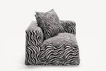 NOMAD - 2 Seat - Right - Chenille Jacquard Zebra Black White