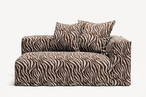 NOMAD - 2 Seat - Right - Chenille Jacquard Zebra Brown White