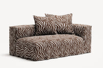 NOMAD - 2 Seat - Right - Chenille Jacquard Zebra Brown White