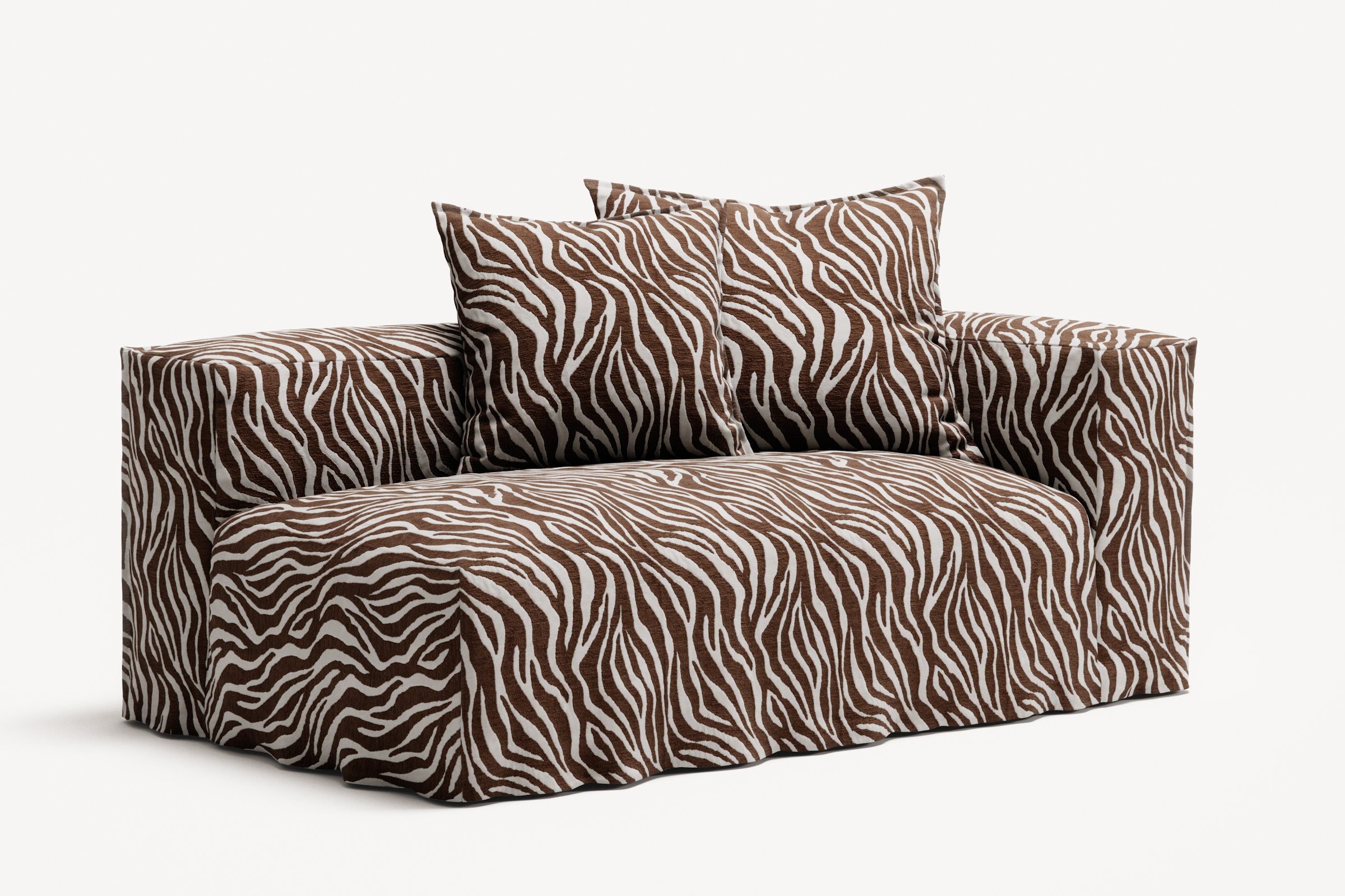 NOMAD - 2 Seat - Right - Chenille Jacquard Zebra Brown White