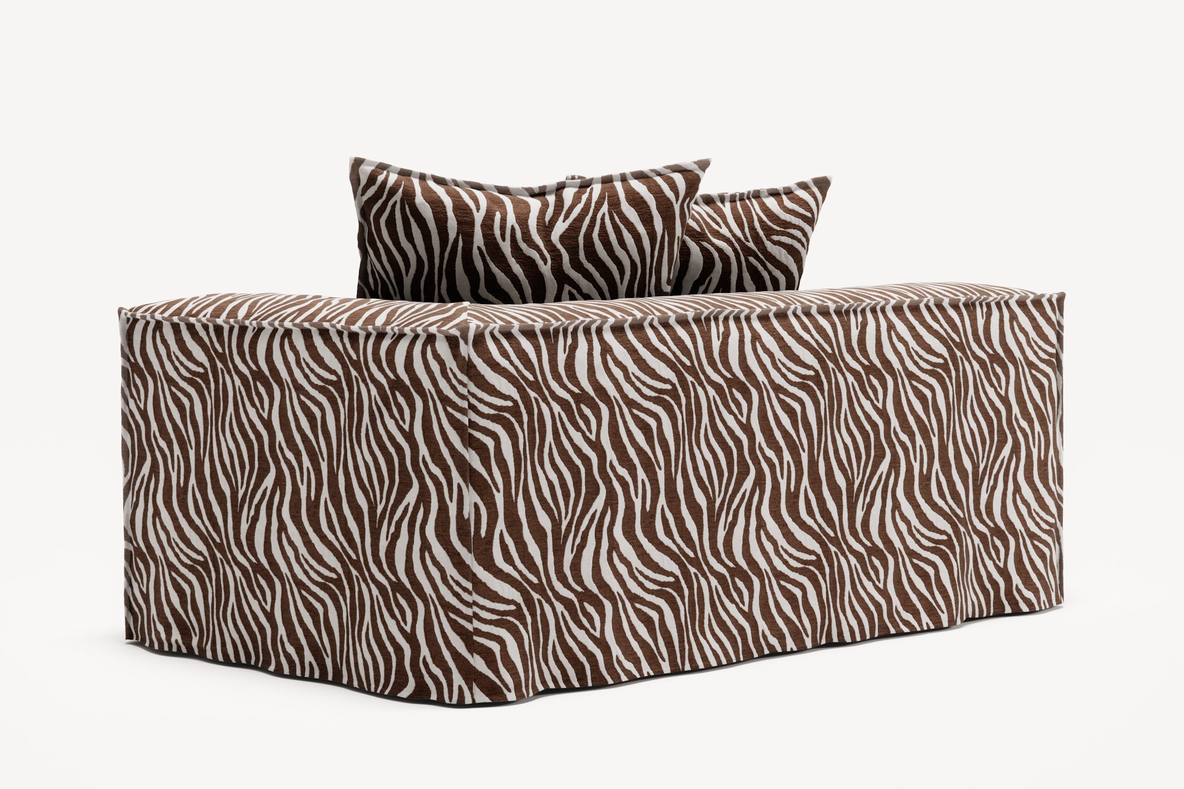 NOMAD - 2 Seat - Right - Chenille Jacquard Zebra Brown White