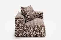 NOMAD - 2 Seat - Right - Chenille Jacquard Zebra Brown White