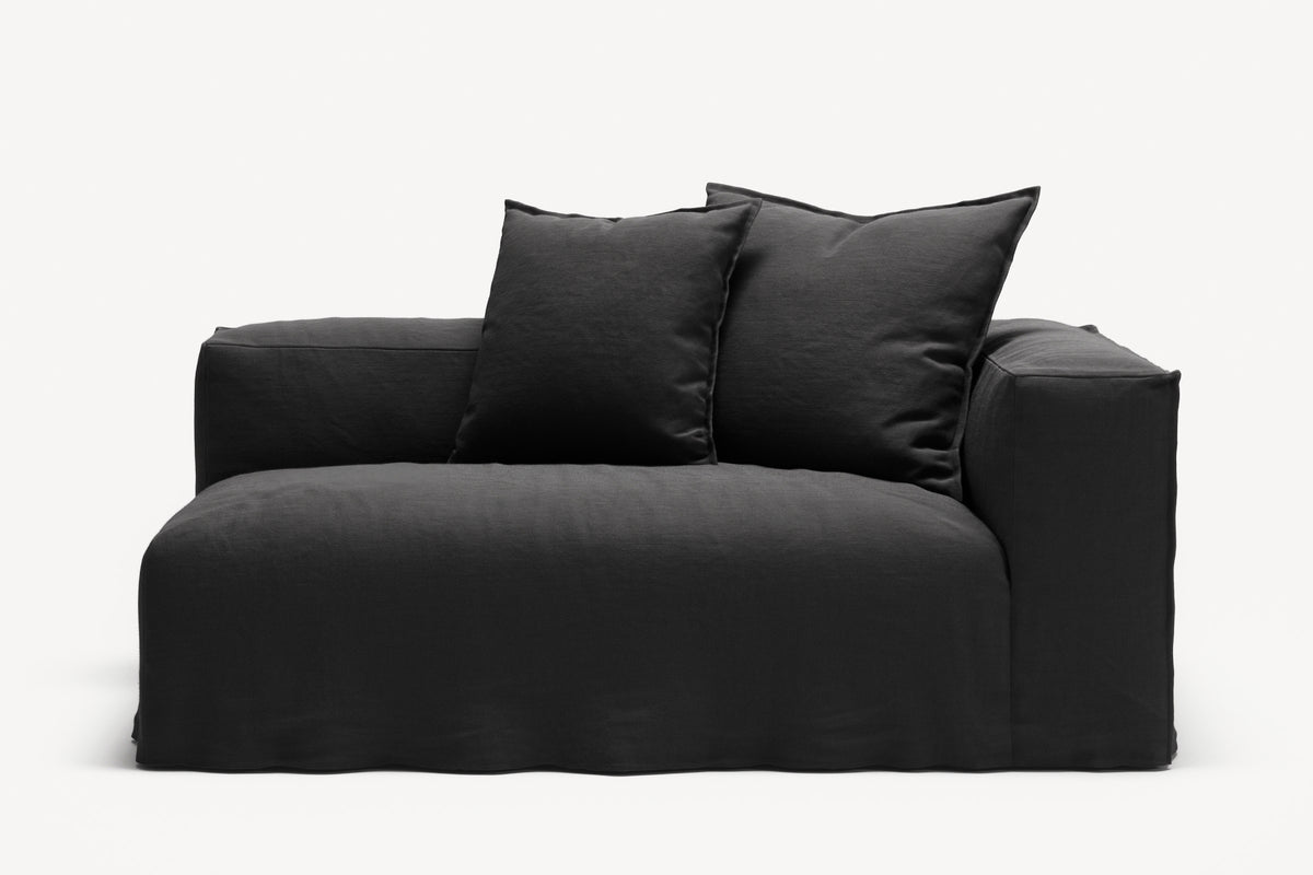 NOMAD - 2 Seat - Right - Pure Linen Dark Charcoal