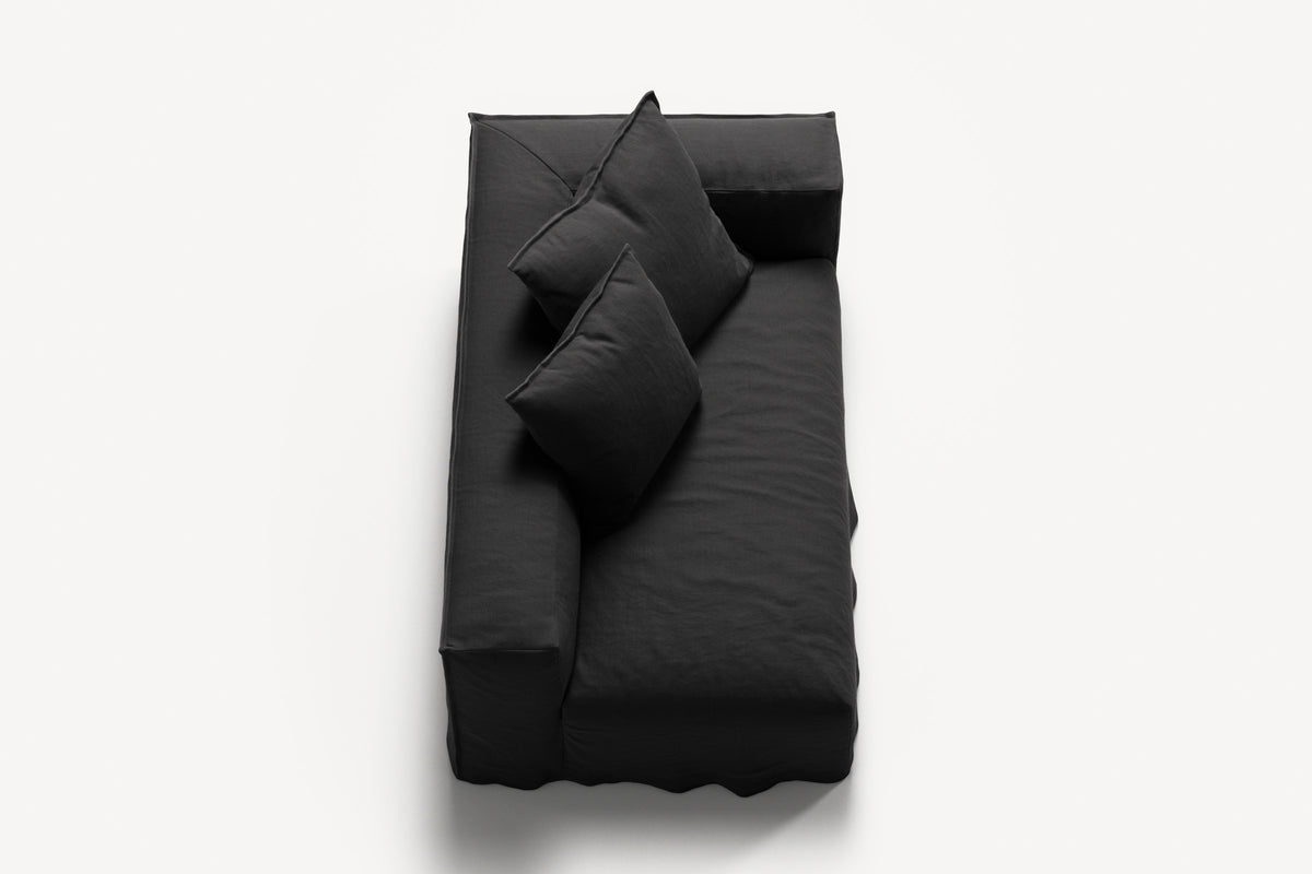 NOMAD - 2 Seat - Right - Pure Linen Dark Charcoal