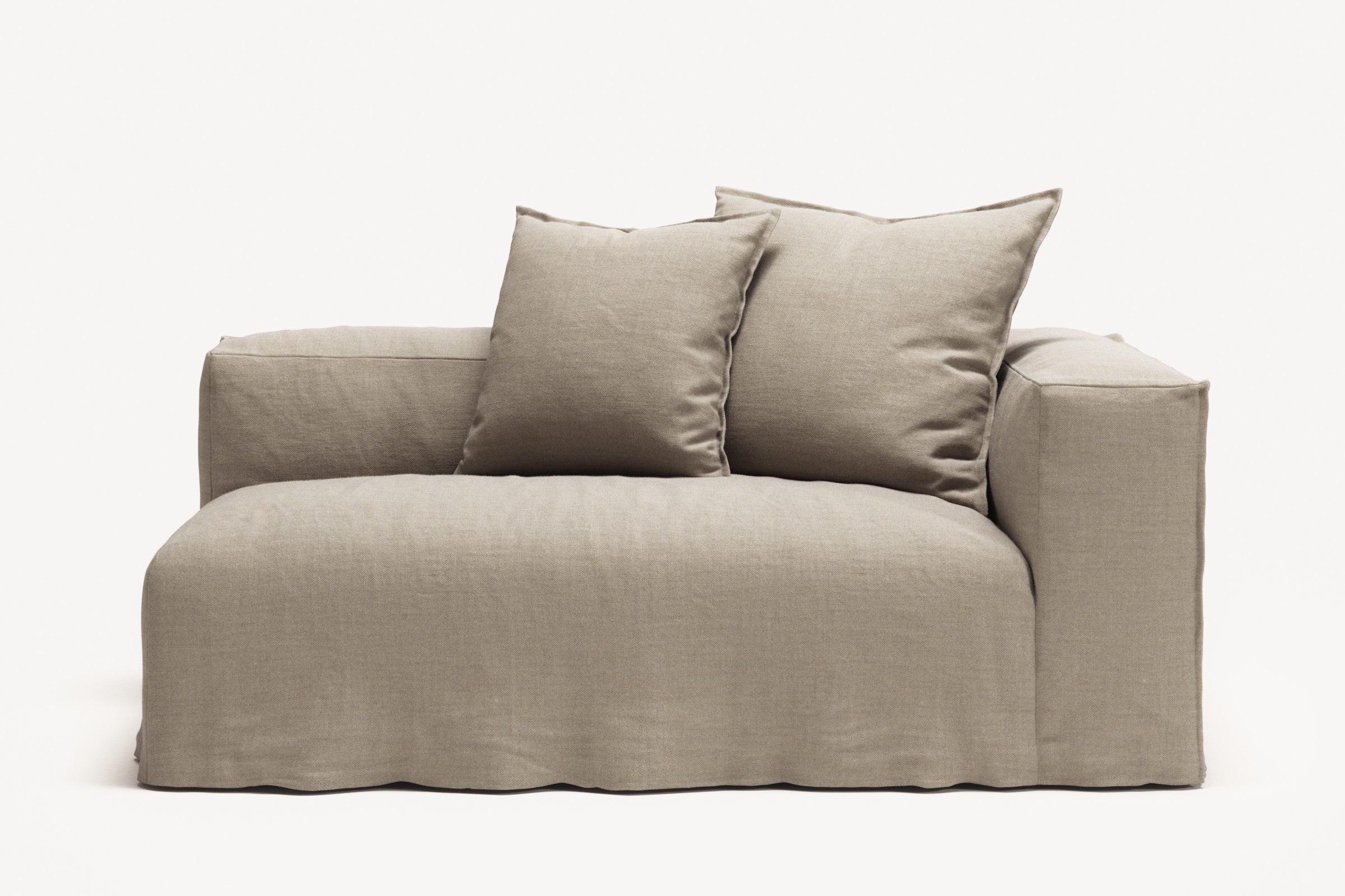 NOMAD - 2 Seat - Right - Pure Linen Sandy Beige