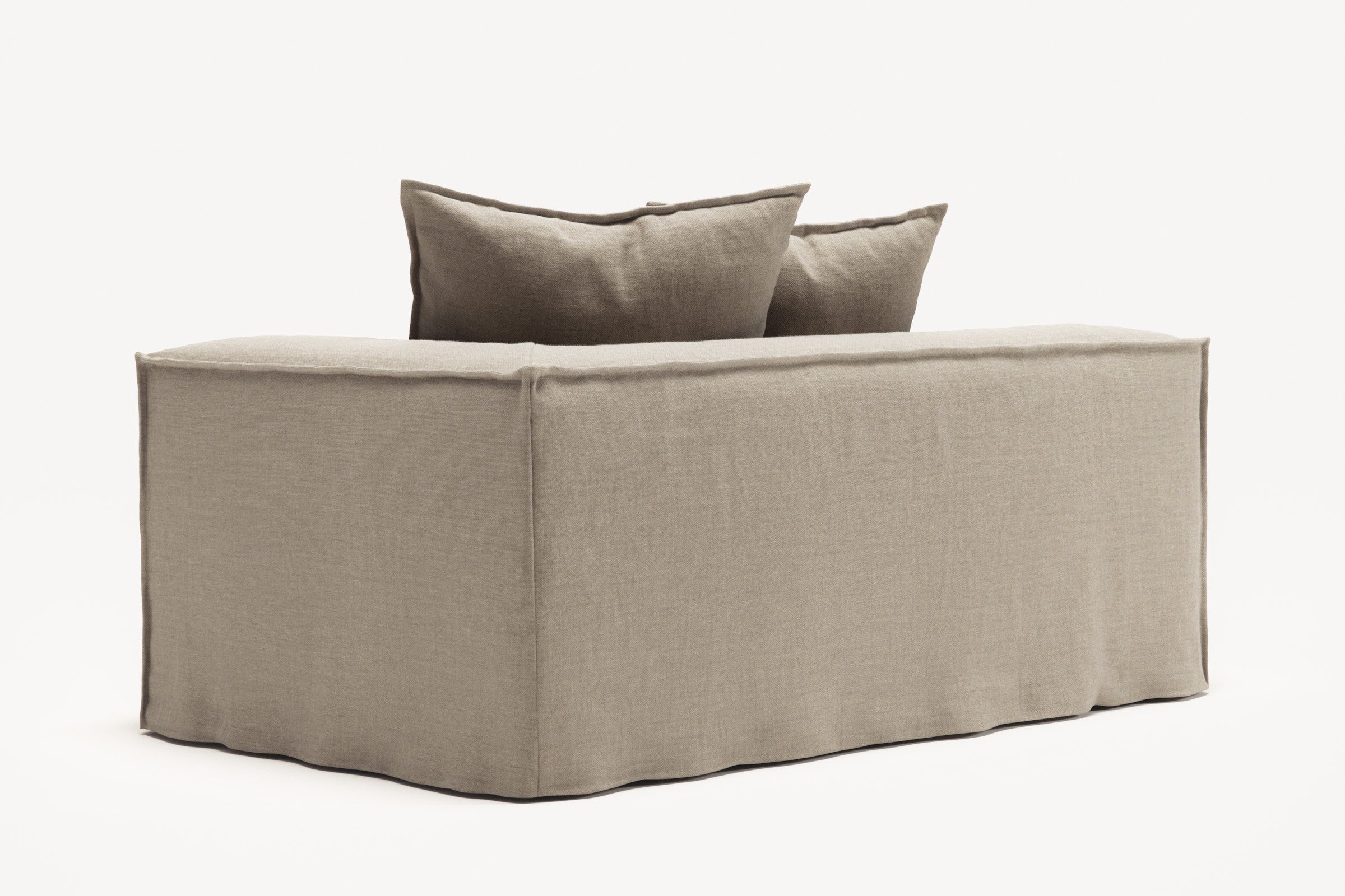 NOMAD - 2 Seat - Right - Pure Linen Sandy Beige