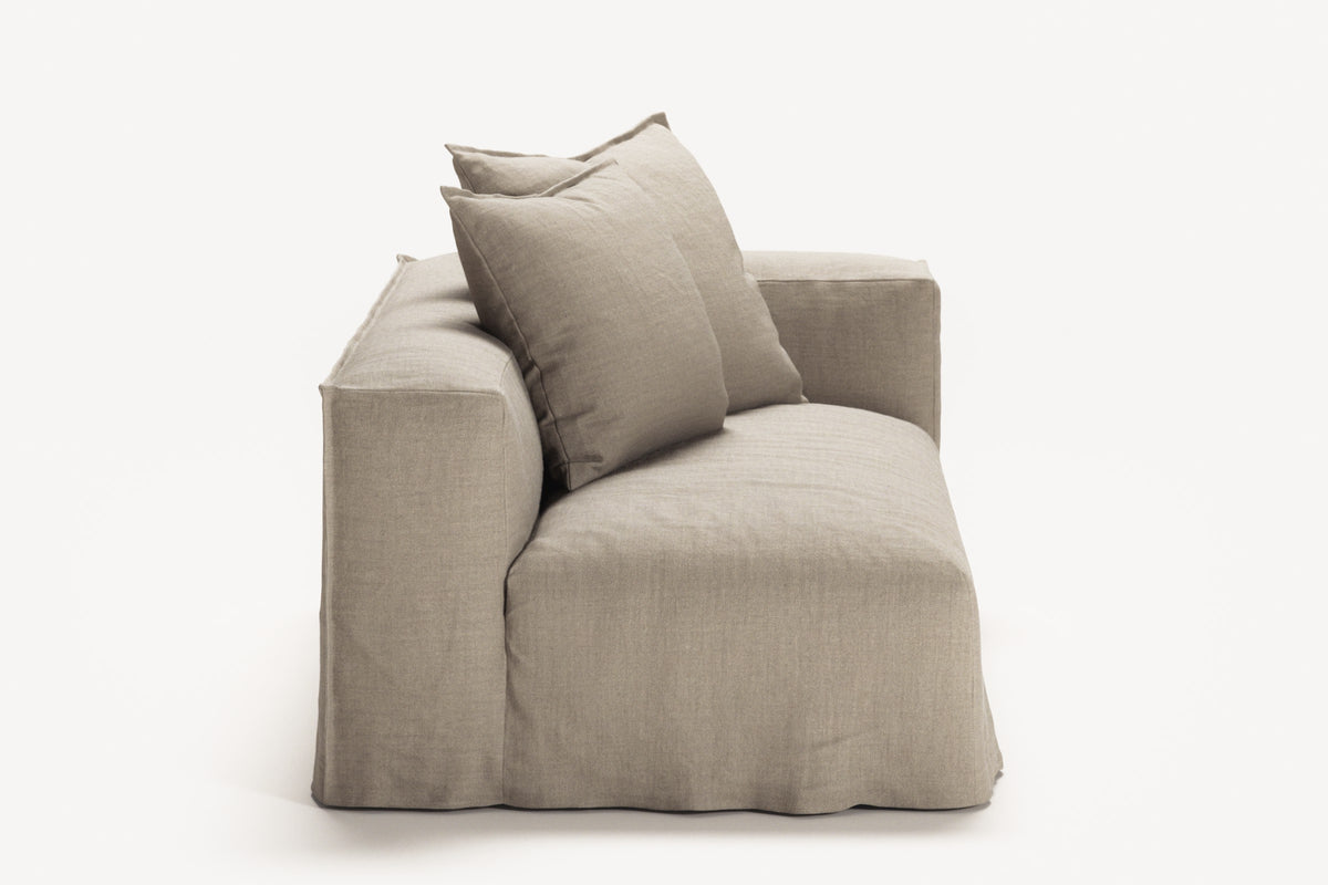 NOMAD - 2 Seat - Right - Pure Linen Sandy Beige