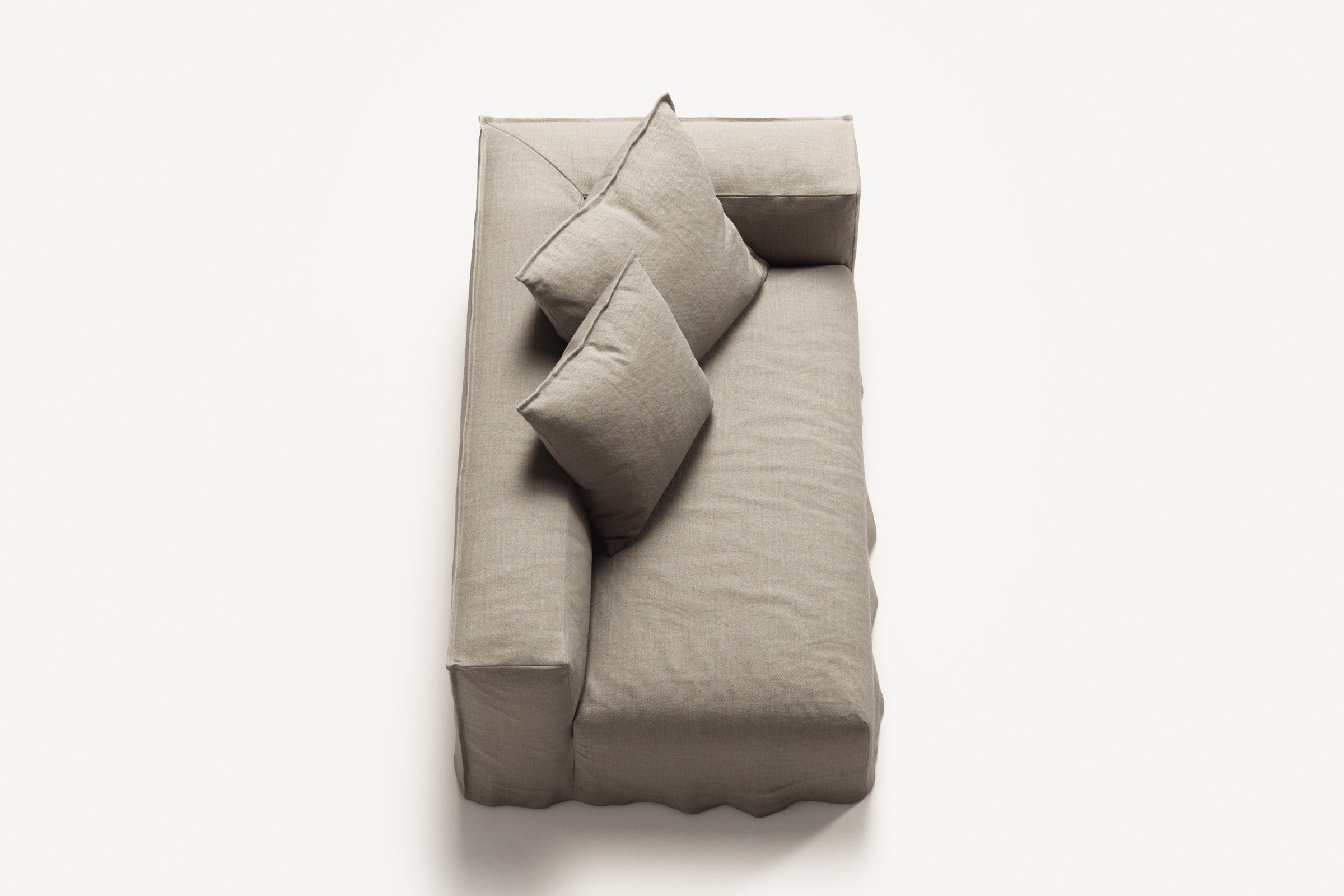 NOMAD - 2 Seat - Right - Pure Linen Sandy Beige
